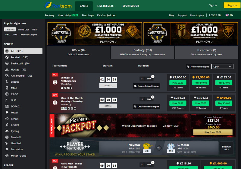 fanteam fantasy football