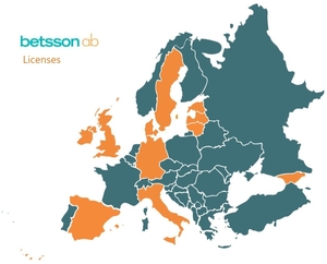 Betsson Licenses Map