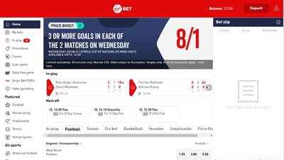 Virgin Bet Homepage