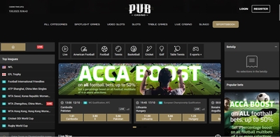 Pub Casino Sportsbook